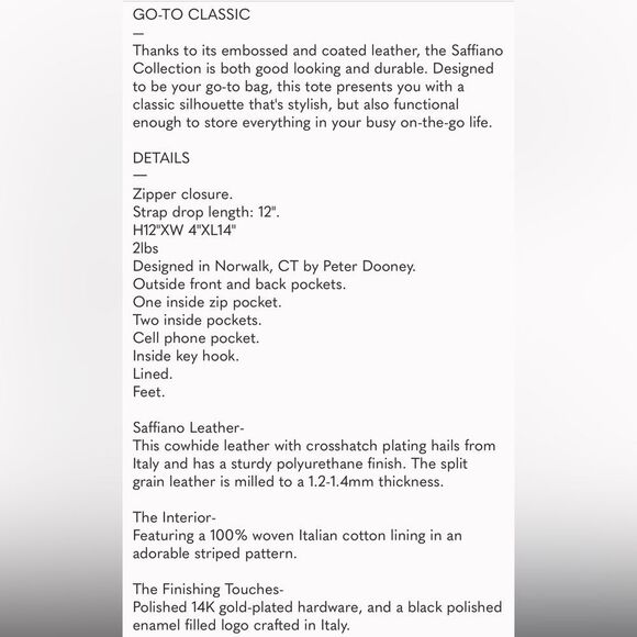 Dooney & Bourke Saffiano Lexington in Coral New with Tags - Picture 13 of 13